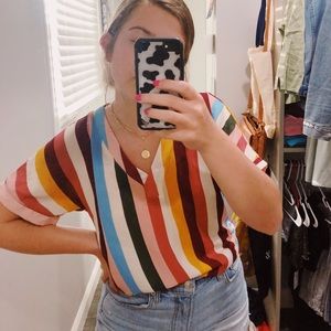 Boutique- Striped Multicolor Blouse